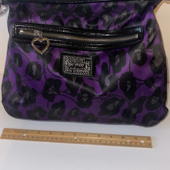 Coach Daisy F20060 Black and Purple Poppy Ocelot - Picture 10 of 10